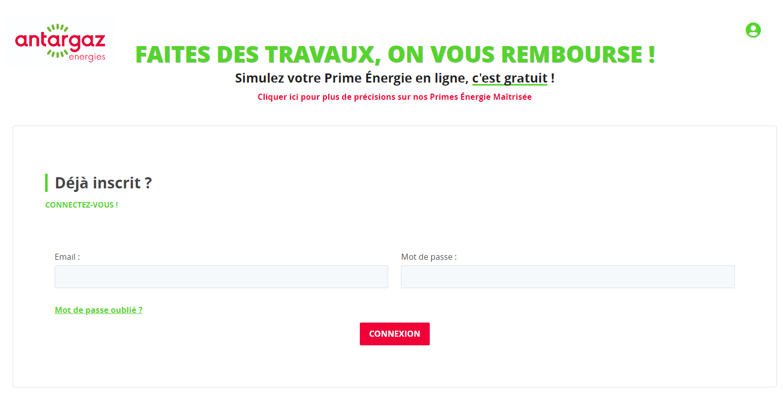 Votre compte prime énergie
